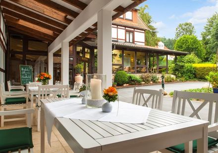 Terrace at the Schwallenhof country hotel