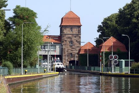 Schachtschleuse in Minden, Foto: Minden Marketing