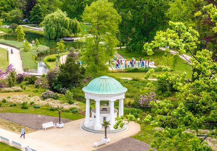 Bad Salzuflen spa gardens aerial view