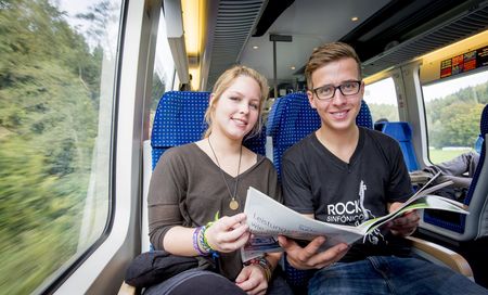 Two people on the train